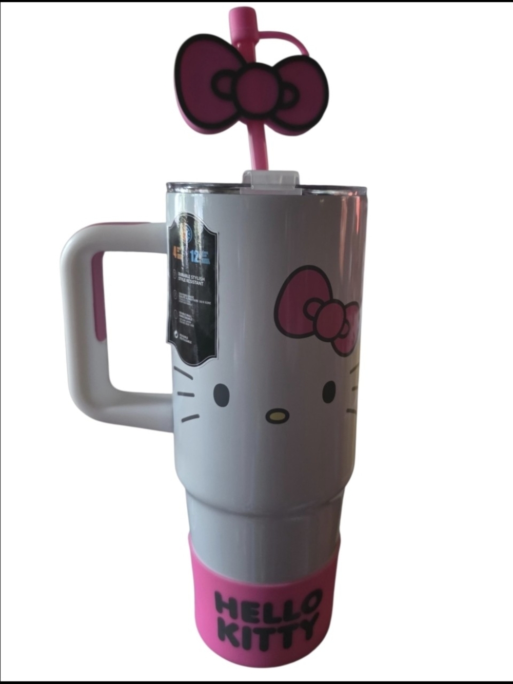 Hello Kitty Insulated Travel Mug - Pink & White